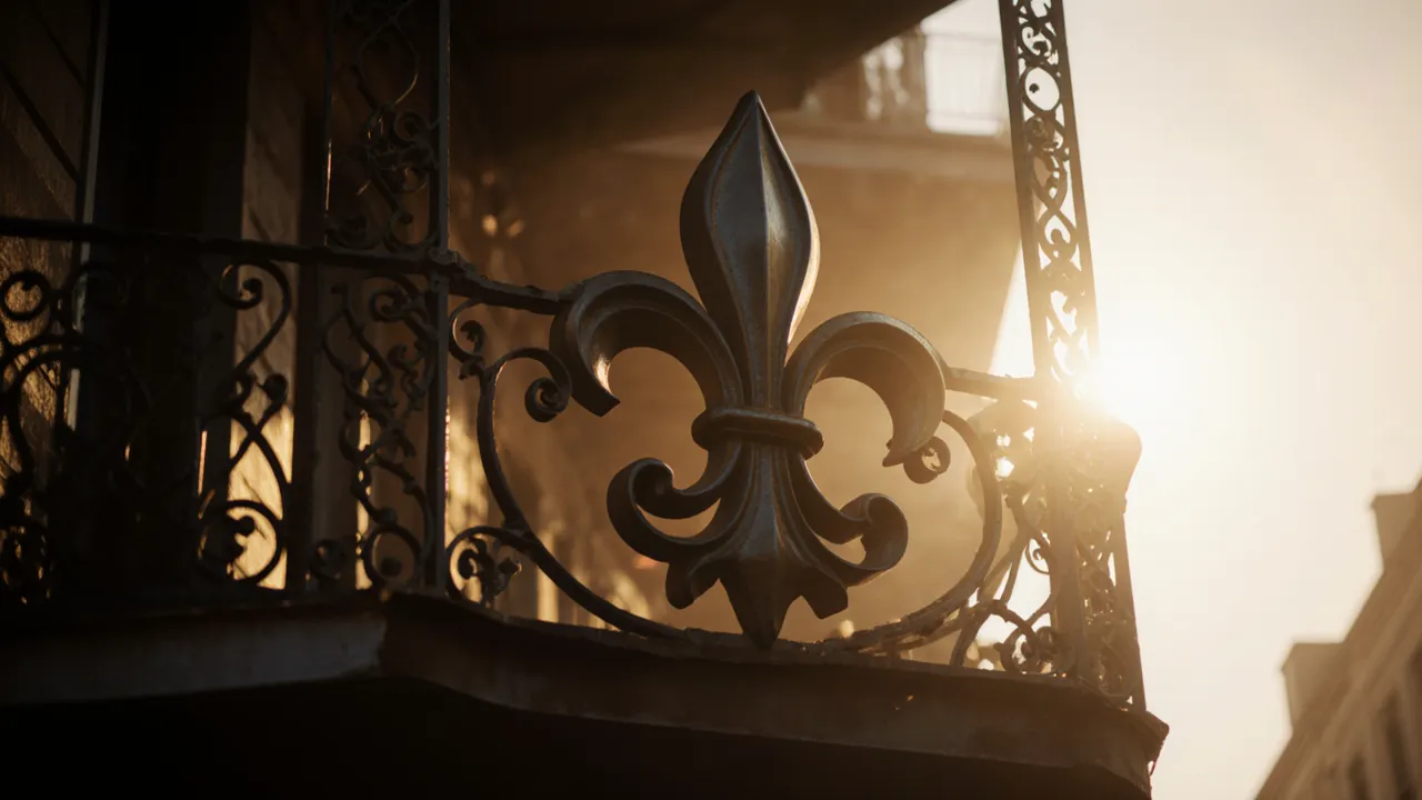 Fleur-de-lis wrought ironwork, New Orleans